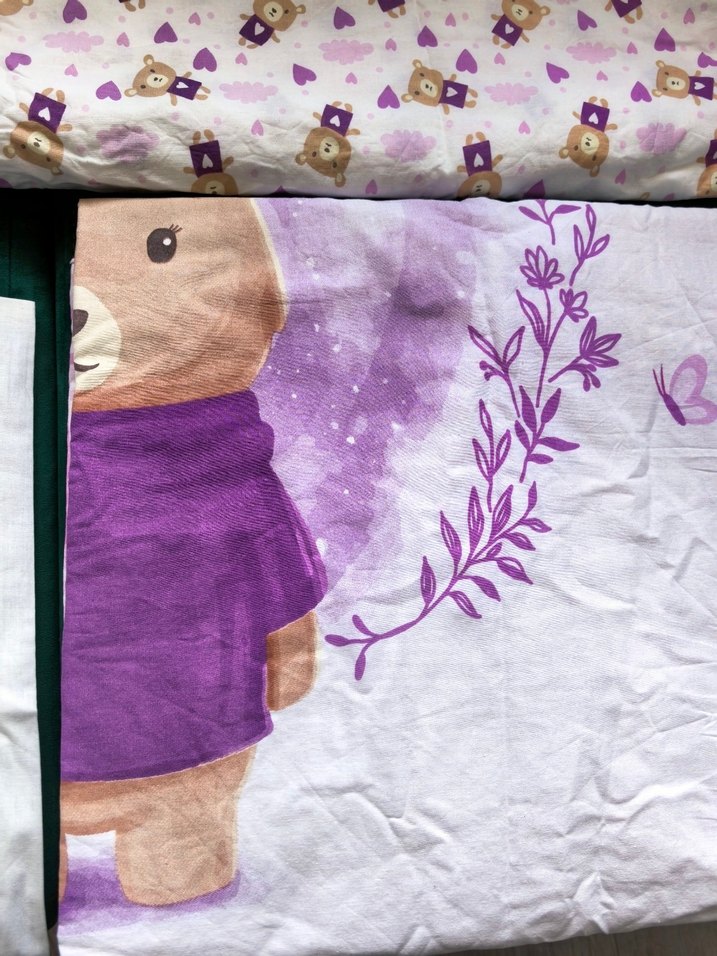 Pembe Baskılı Polar Bebek Nevresim Takımı - Görsel 3