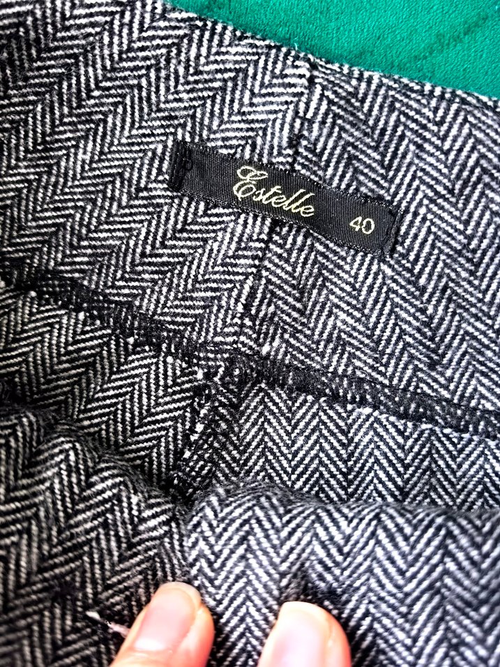 Gri Midi Kadın Yün Kumaş Pantolon - Görsel 3