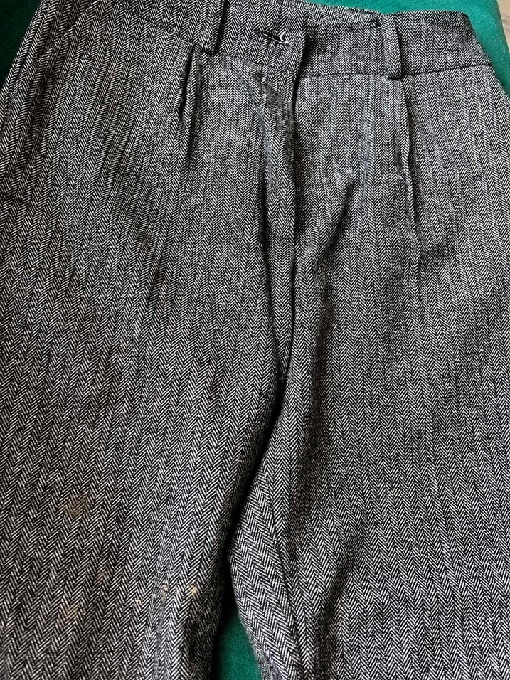 Gri Midi Kadın Yün Kumaş Pantolon - Görsel 2