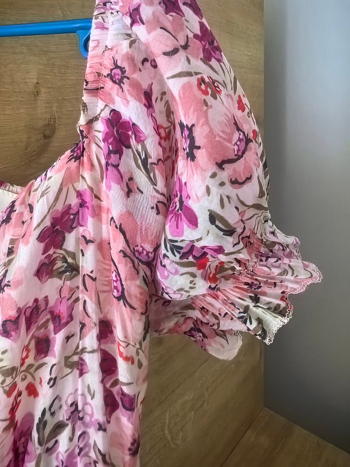 Pembe Bohem Uzun Elbise - Görsel 5