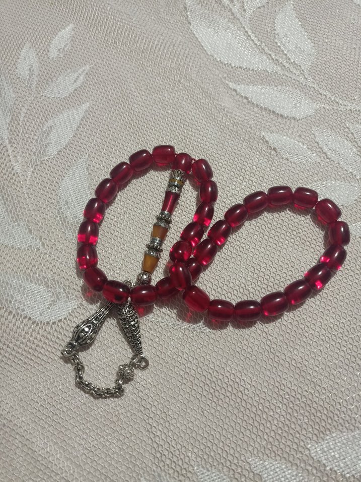 Bordo  Erkek Tesbih imame islemeli - Görsel 2