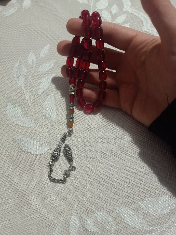 Bordo  Erkek Tesbih imame islemeli - Görsel 3
