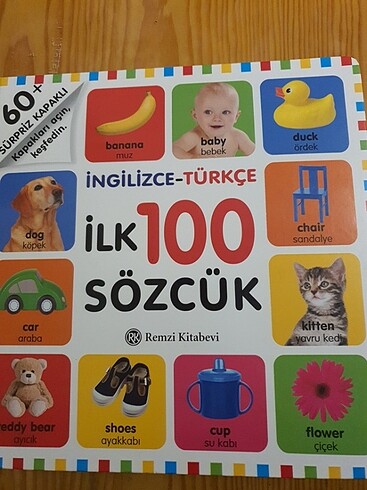 İngilizce-Türkçe ilk 100 sözcük 60 sürpriz kapaklı