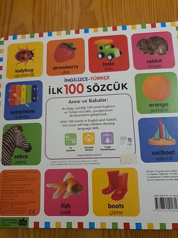 İngilizce-Türkçe ilk 100 sözcük 60 sürpriz kapaklı