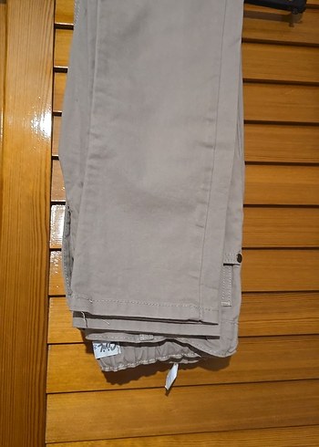 Bej Kemerli Rahat kesim pantalon - Görsel 2