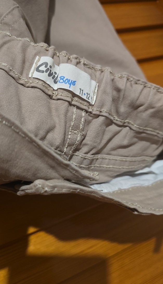 Bej Kemerli Rahat kesim pantalon - Görsel 3