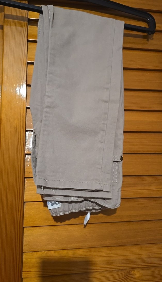 Bej Kemerli Rahat kesim pantalon - Görsel 2