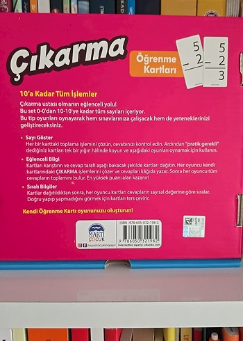 Diğer Çıkarma Öğrenme Kartları - 110 Kart + Kalem