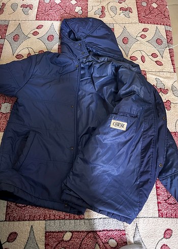 Düğmeli Lacivert Erkek Mont Kapüşonlu - Görsel 2