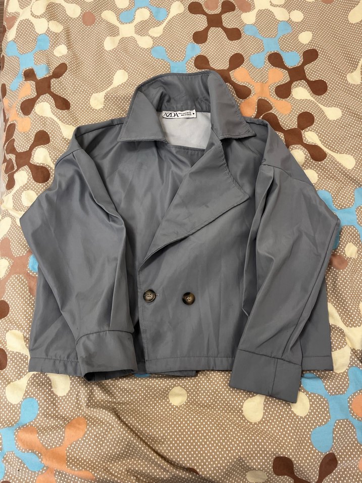 Kadın Gri Midi Trençkot Düğmeli - Görsel 2