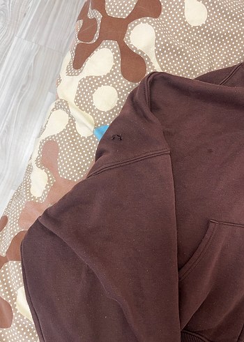 Kahverengi Fermuarlı Kapüşonlu Sweatshirt - Görsel 2