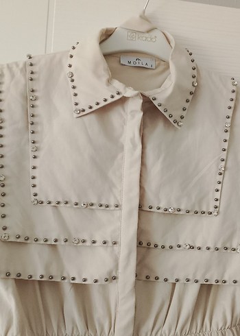 Kemerli Bej Uzun Bohem Elbise - Görsel 7