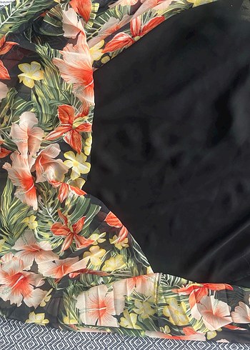 Çiçek Desenli Pilili Bohem Kadın etek - Görsel 4