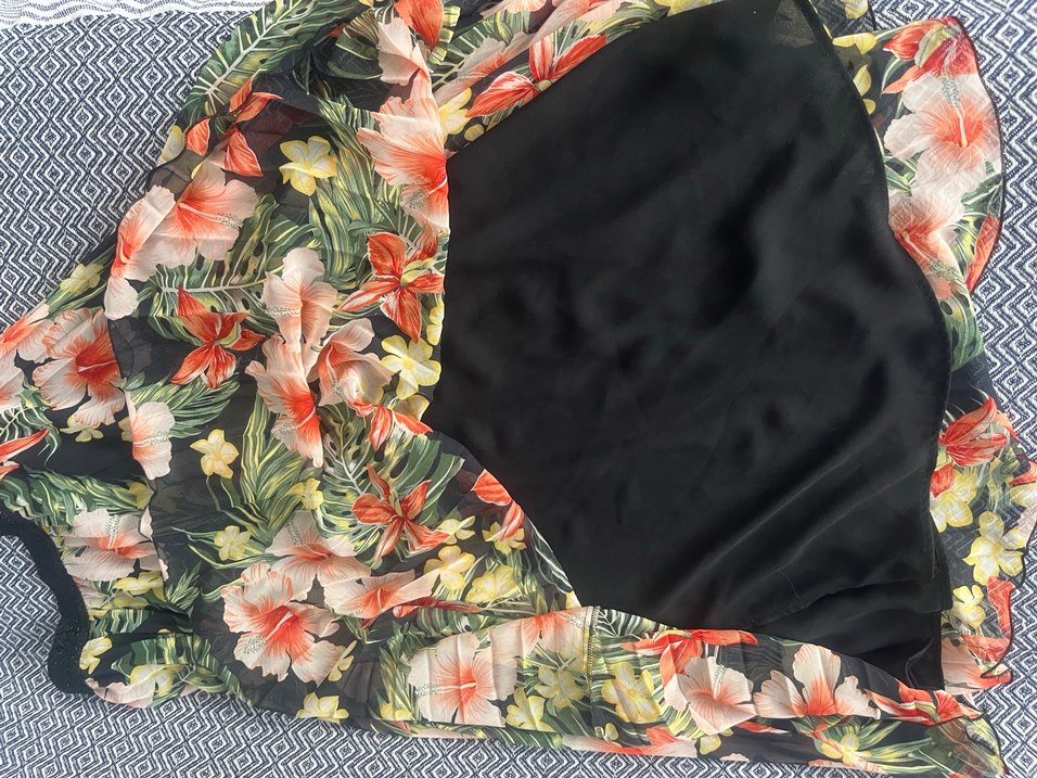 Çiçek Desenli Pilili Bohem Kadın etek - Görsel 4