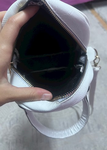 Minimalist Beyaz Deri Kadın Çanta - Görsel 5