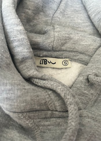 Gri Kapüşonlu Nakışlı Sweatshirt LTB - Görsel 4