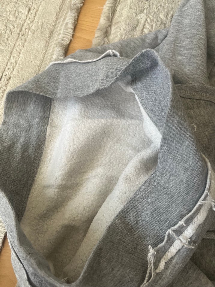 Gri Kapüşonlu Nakışlı Sweatshirt LTB - Görsel 5