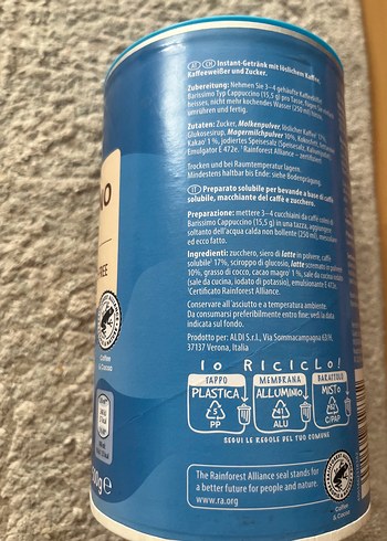 Barissimo Klasik Cappuccino 500g YURT DIŞI ÜRÜNÜ - Görsel 3