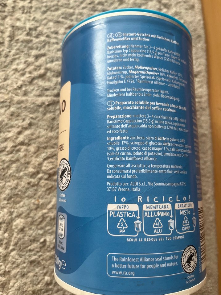 Barissimo Klasik Cappuccino 500g YURT DIŞI ÜRÜNÜ - Görsel 3