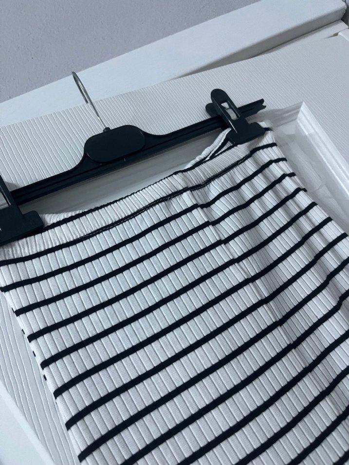 ADDAX Çizgili Kadın Elbise - Görsel 4