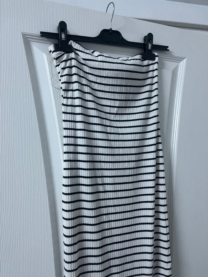 ADDAX Çizgili Kadın Elbise - Görsel 2