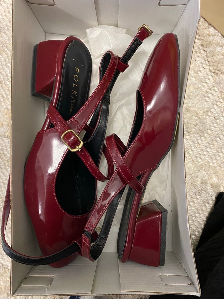 Bordo Tokalı Modern Klasik Kadın Topuklu Ayakkabı - Görsel 5