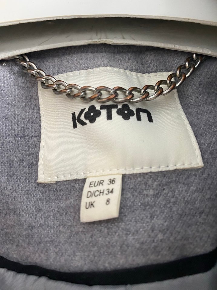 Gri Süet Kadın Midi Kaban - Görsel 4