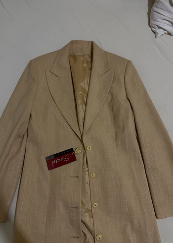 Zara Bej Uzun Blazer Ceket