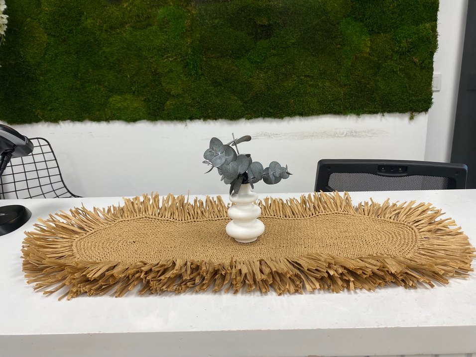 Kahverengi hasır runner - Görsel 4