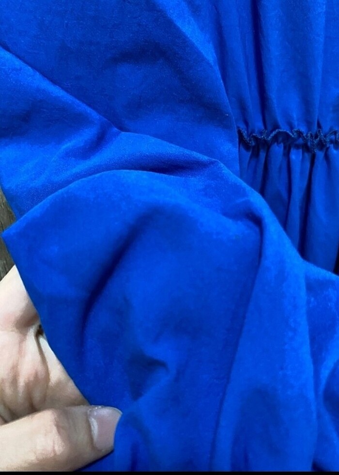 Bayan  fırfırlı rahat dökümlü elbise - Görsel 2