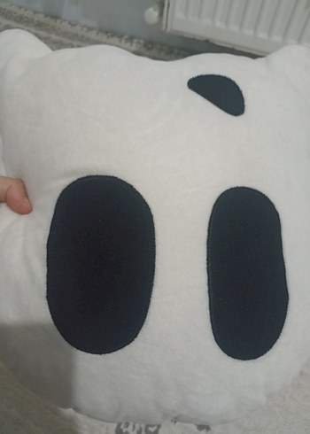 Gri Beyaz Peluş  yastık - Görsel 3