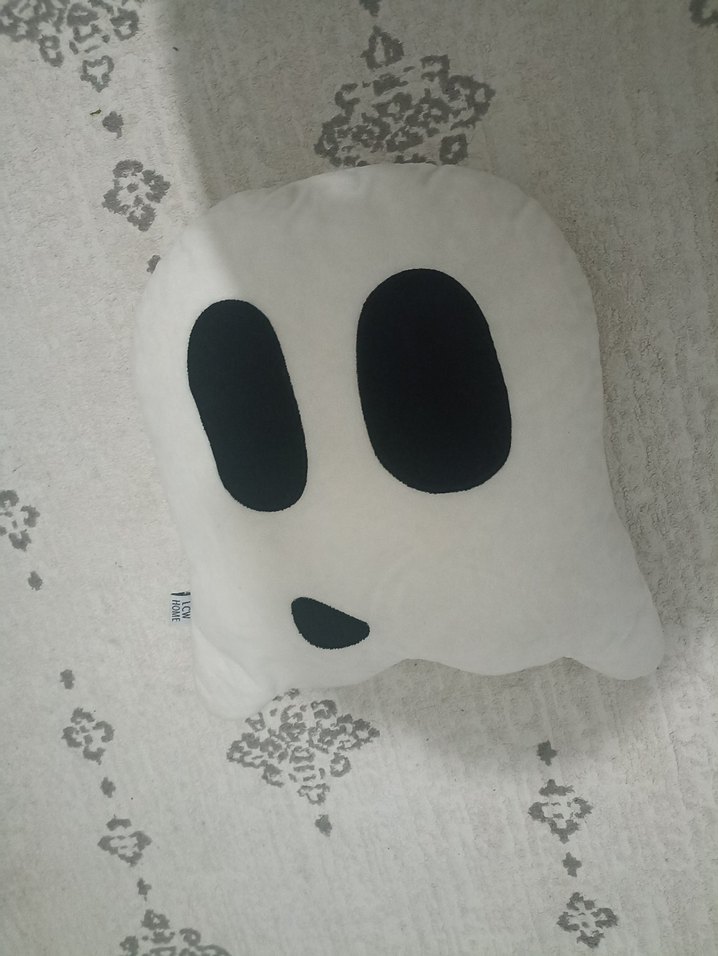 Gri Beyaz Peluş  yastık - Görsel 2