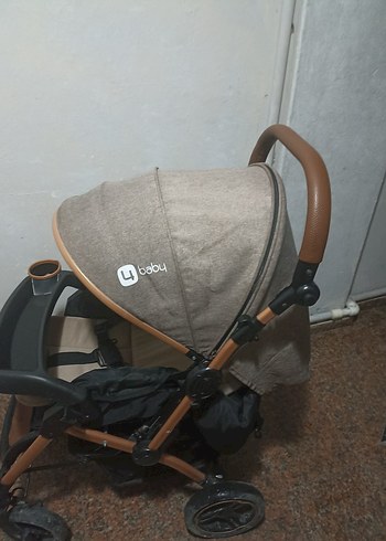 Bej kahve köpüğü lüks Bebek Arabası - Görsel 4