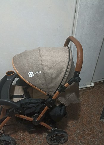 Bej kahve köpüğü lüks Bebek Arabası - Görsel 2