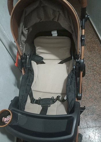 Bej kahve köpüğü lüks Bebek Arabası - Görsel 5