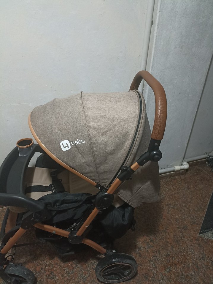 Bej kahve köpüğü lüks Bebek Arabası - Görsel 2