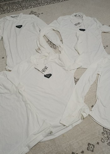 Beyaz Uzun Kollu Body 5 tanesi 400 - Görsel 4