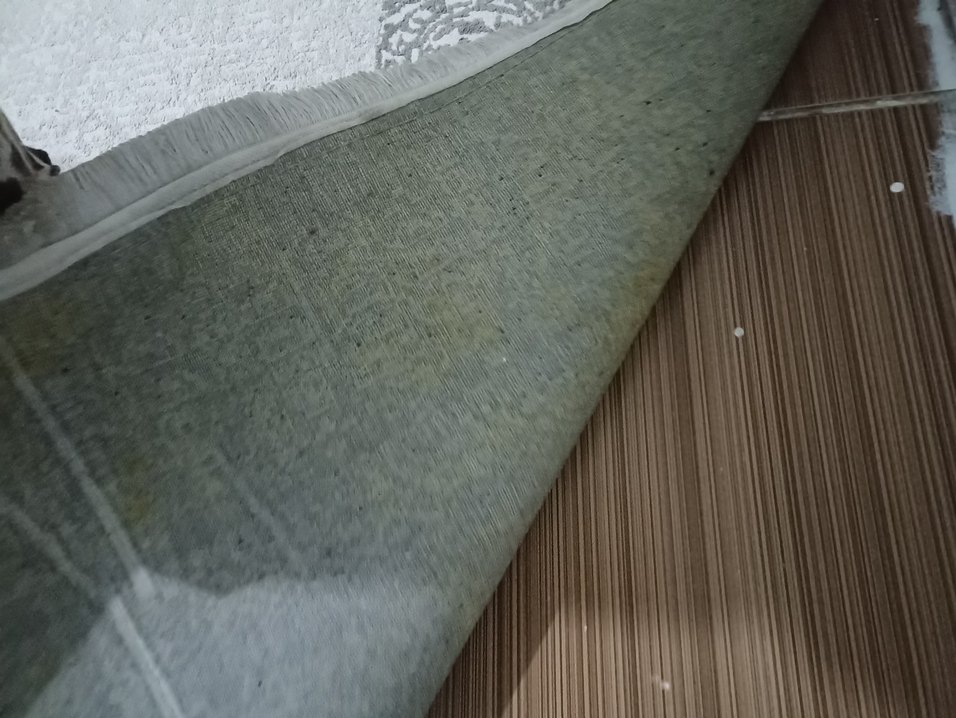 Gri İşlemeli Beyaz Halı6 metre - Görsel 5