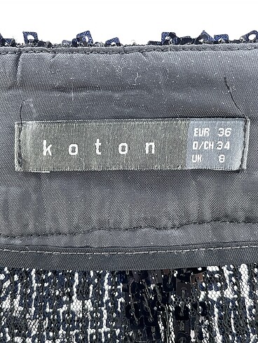 36 Beden siyah Renk Koton Mini Etek %70 İndirimli.