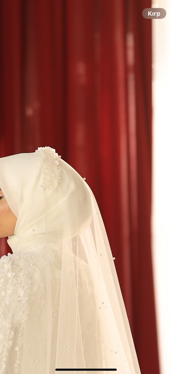 VENÜS BY MELTEM-Boncuklu Beyaz saç Aksesuarı- gelin başı aksesua - Görsel 2