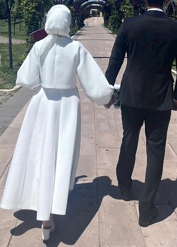 MANUKA ETEKLİ TAKIM- nikah elbisesi - Görsel 5