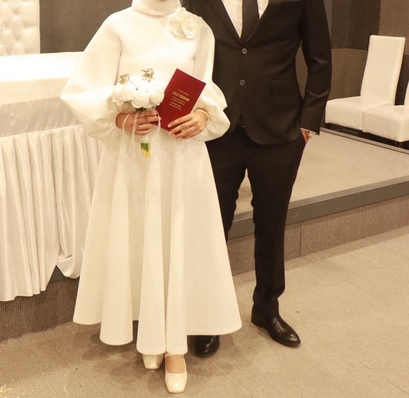 MANUKA ETEKLİ TAKIM- nikah elbisesi - Görsel 3