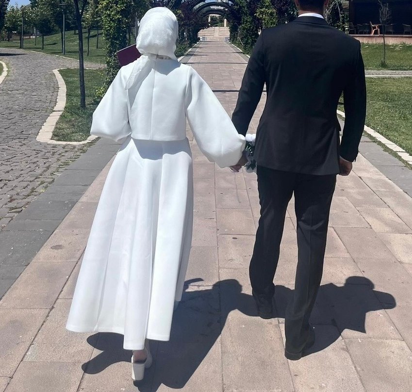 MANUKA ETEKLİ TAKIM- nikah elbisesi - Görsel 5