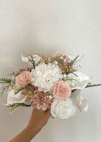 GELİN ÇİÇEĞİ-Bohem Gelin Buketi - Görsel 5