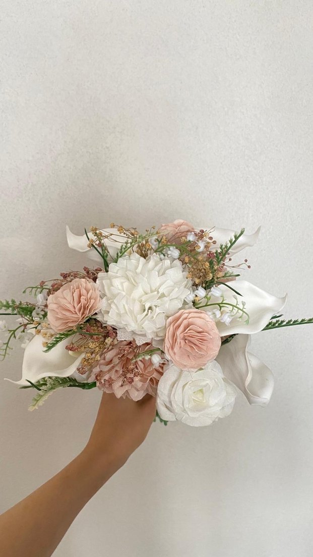 GELİN ÇİÇEĞİ-Bohem Gelin Buketi - Görsel 5