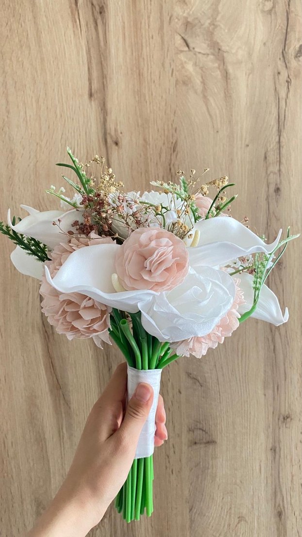 GELİN ÇİÇEĞİ-Bohem Gelin Buketi - Görsel 3