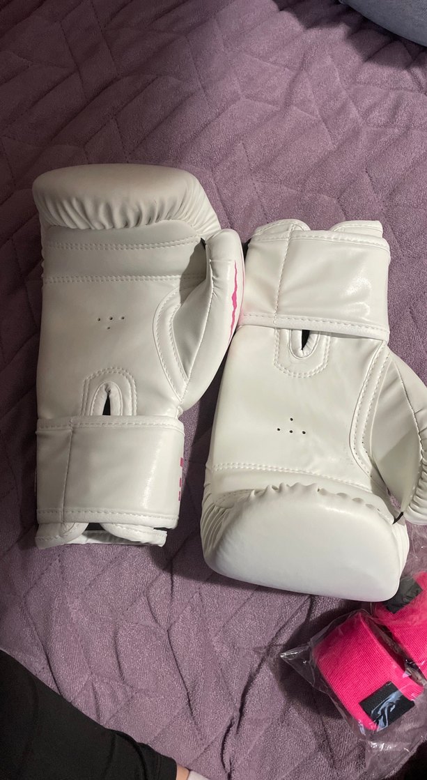 Beyaz Kadın Boks Eldiveni Velcro - Görsel 3