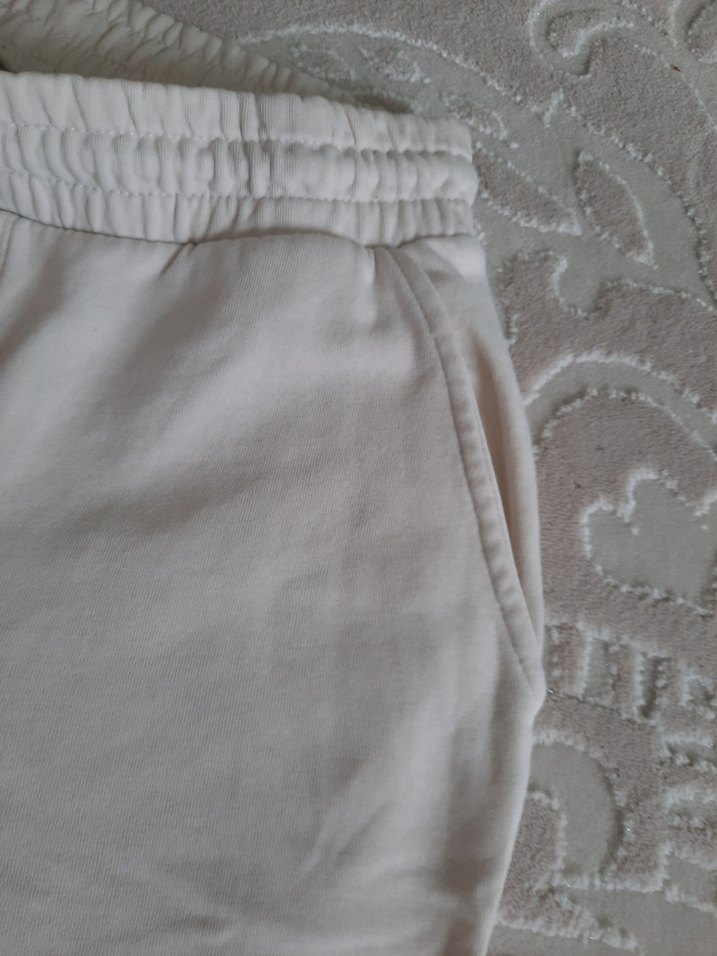 Beyaz Chicago Bulls Pamuklu Salaş Sweatpants - Görsel 4