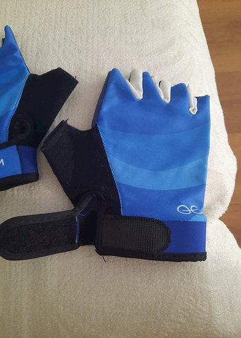 Beden Mavi Biker Erkek Eldiveni Velcro