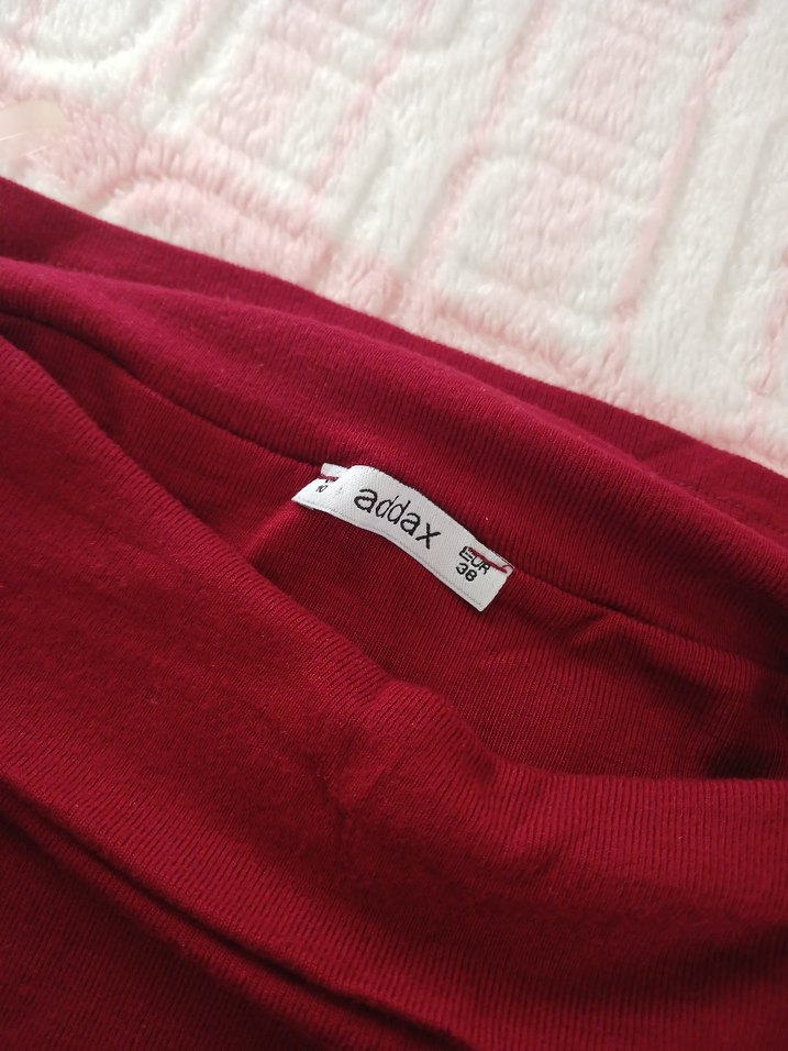 Straplez Bordo Bluz - Görsel 3